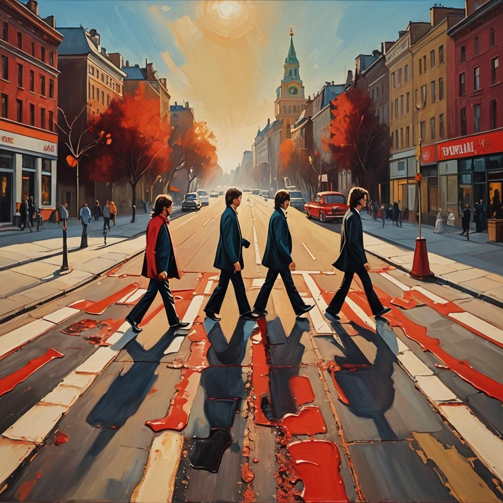 The Beatles Enter Surrealist Red Square
