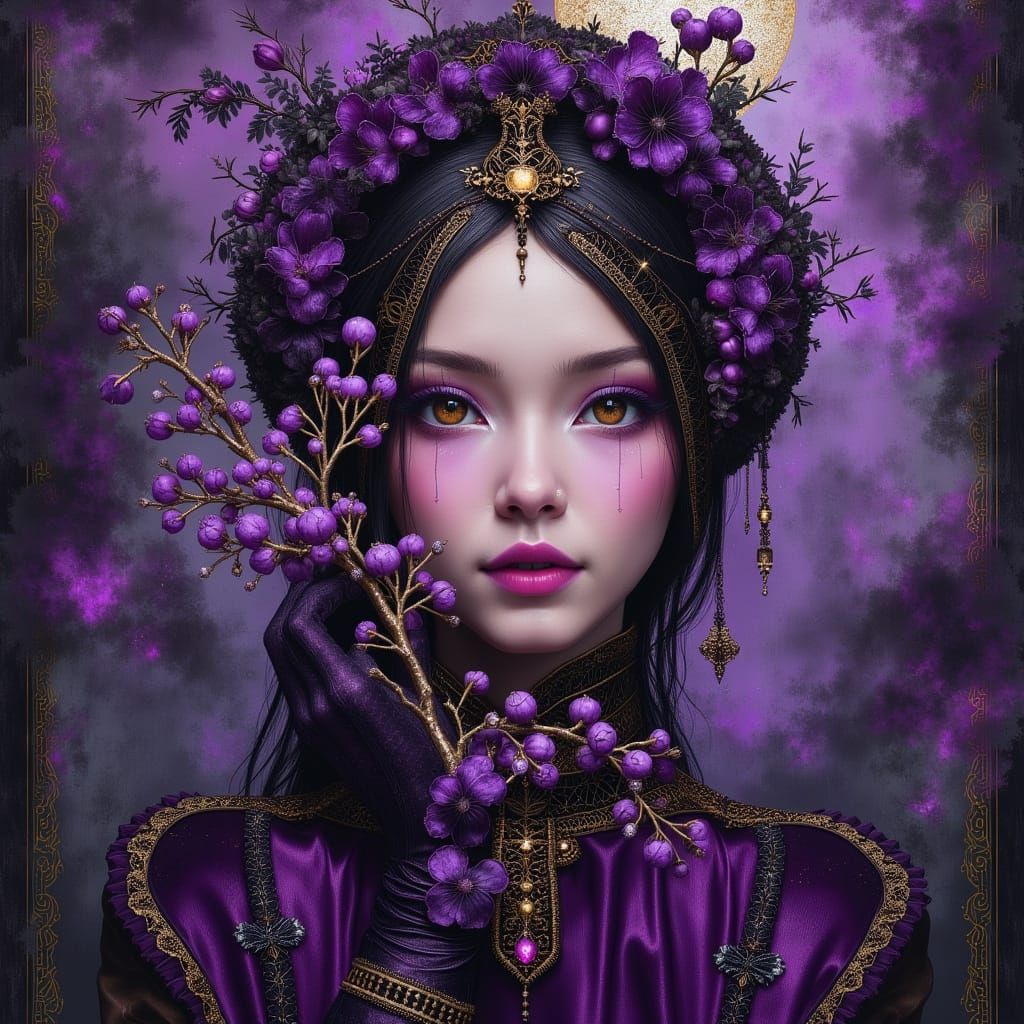 Ethereal Beauty in Velvet Attire