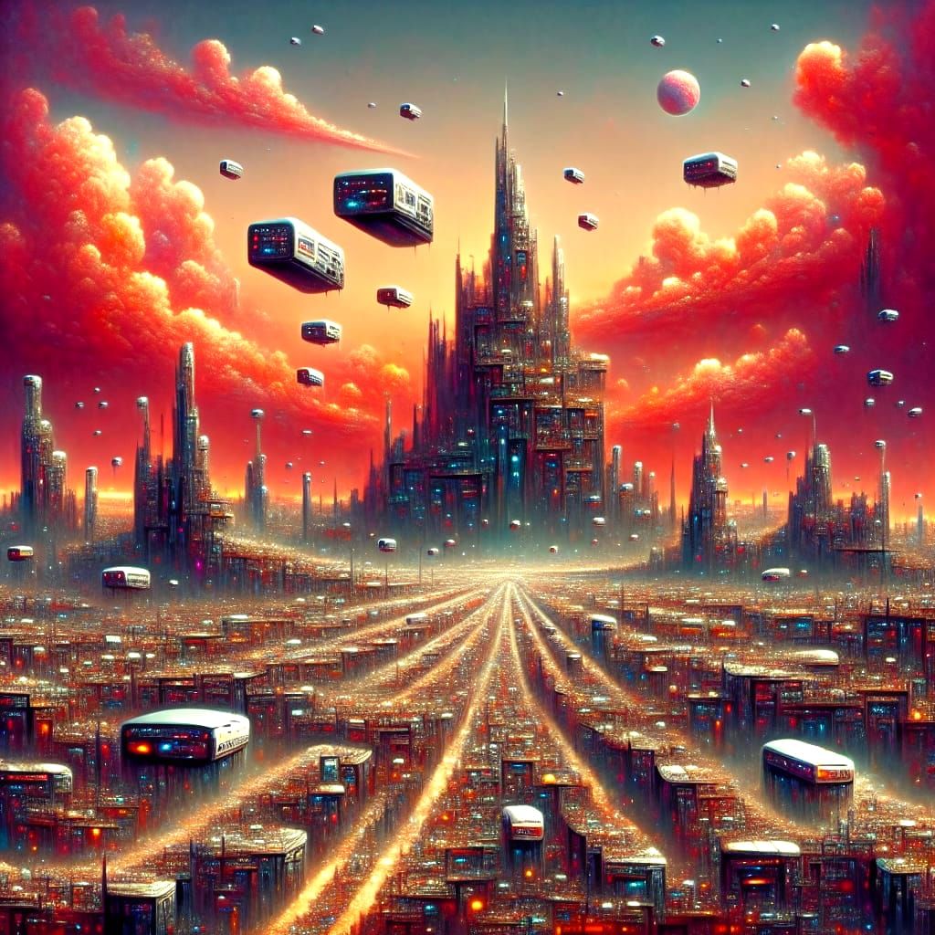 Fantastic Outer World Futuristic Transport