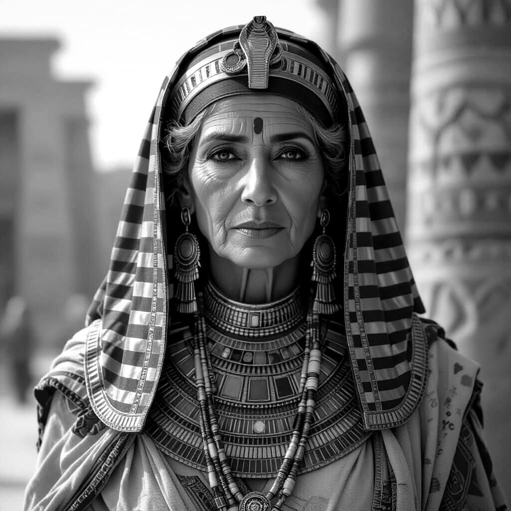 Ancient Egyptian Woman in Pharaonic Attire