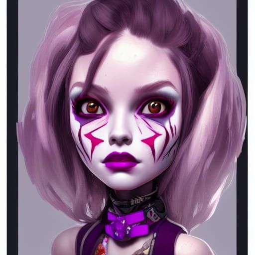 Monster High Student Portrait in Art Nouveau Style