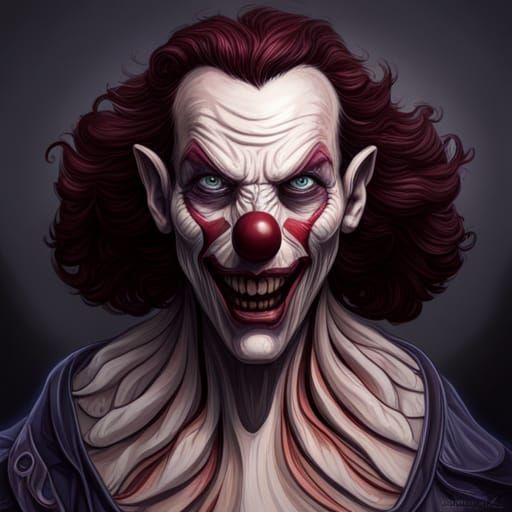 High Gothic Eldritch Horror Clown Portrait