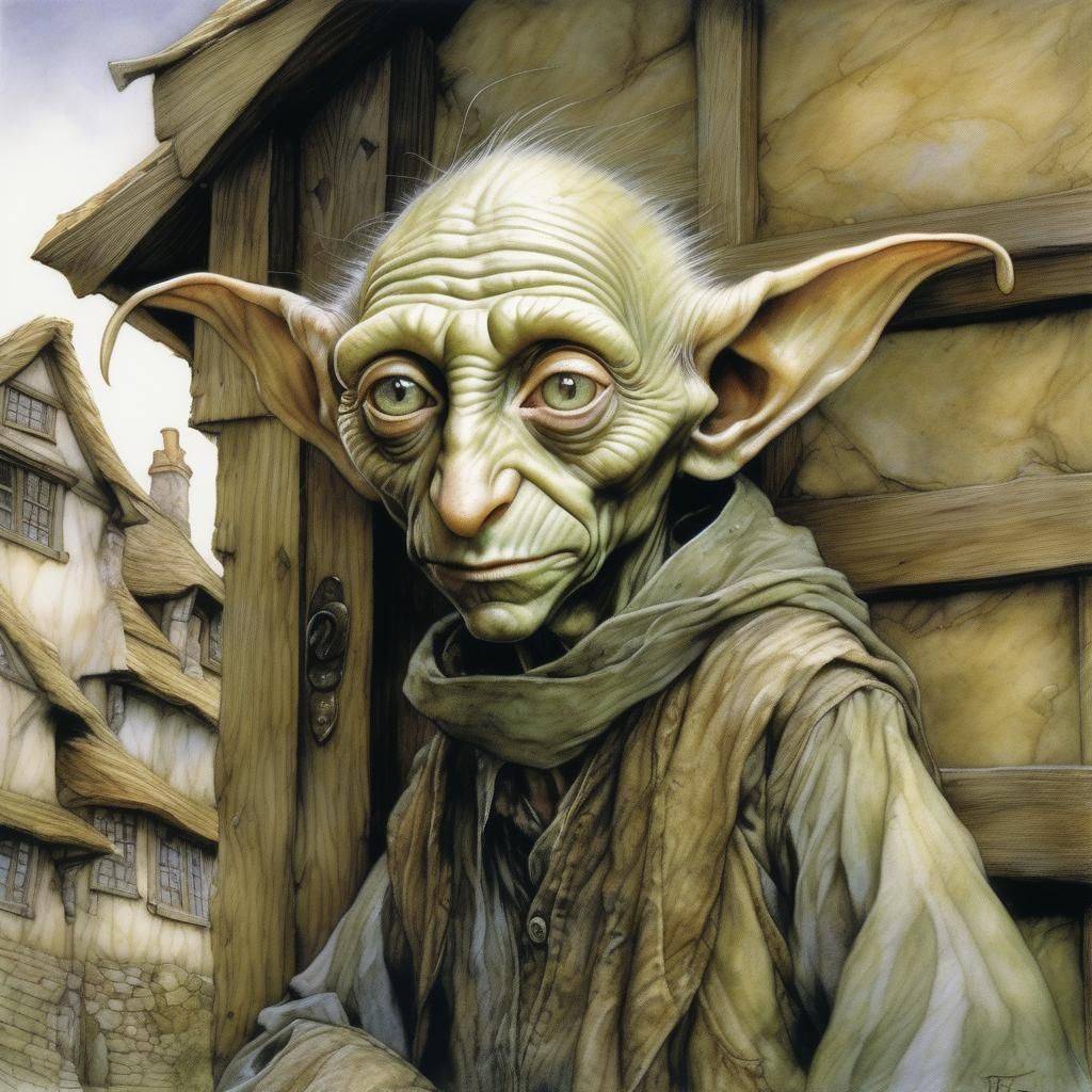 House Elf Portrait in Fantasy Art Style