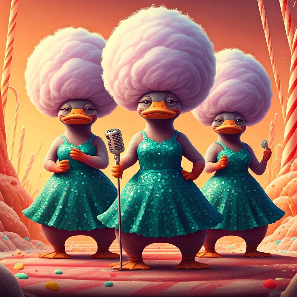 1950s Platypus Band in Candy Land