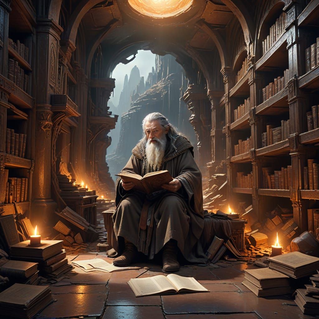 Gandalf at reading nook.