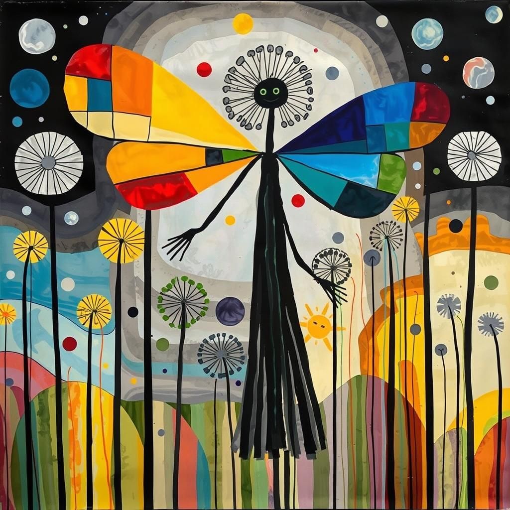 Kids Crayon drawings ,surreal child's drawing  of a Halloween  black cat  rayograph Man Ray collection of random b&W obj...