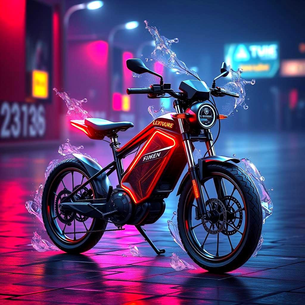 Electric Bike Charger: Detailed Matte Painting