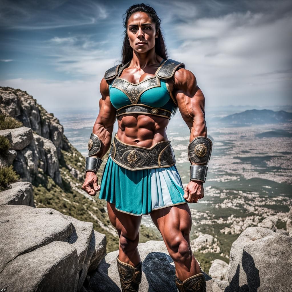Female Bodybuilder as Roman Centurion