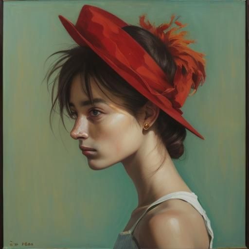 Expressive Oil Portrait of a Handsome Human