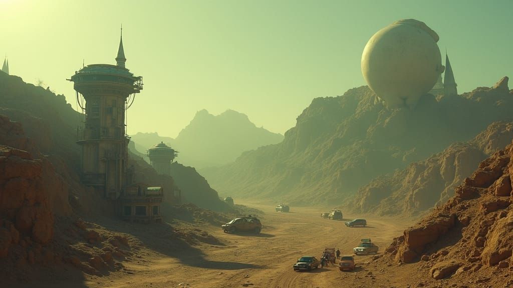 Dramatic Alien Planet with Cinematic Lighting