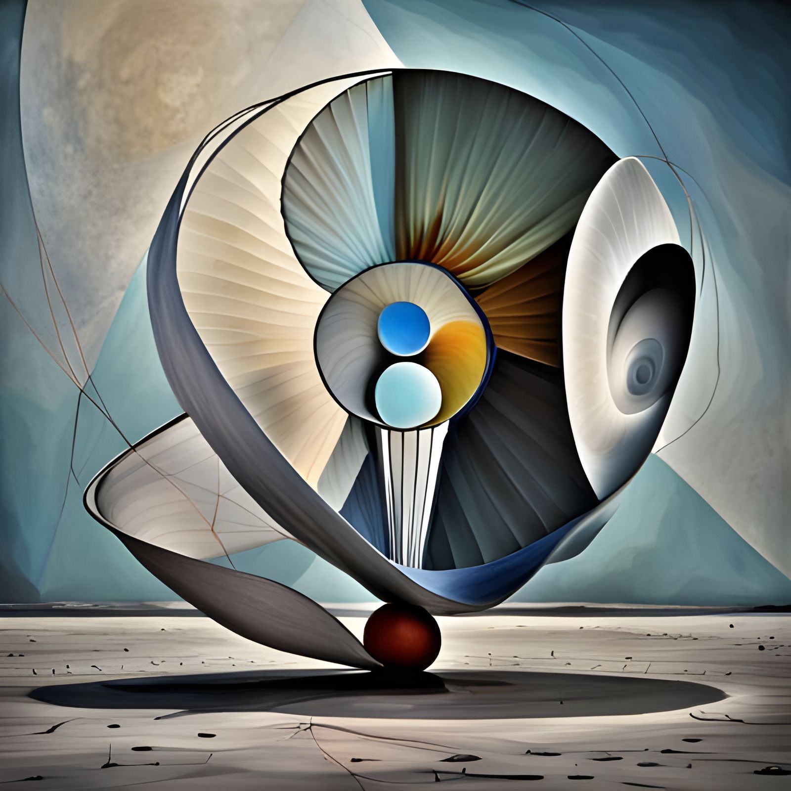 Abstract Art Dreamscape by Af Klint and Miro