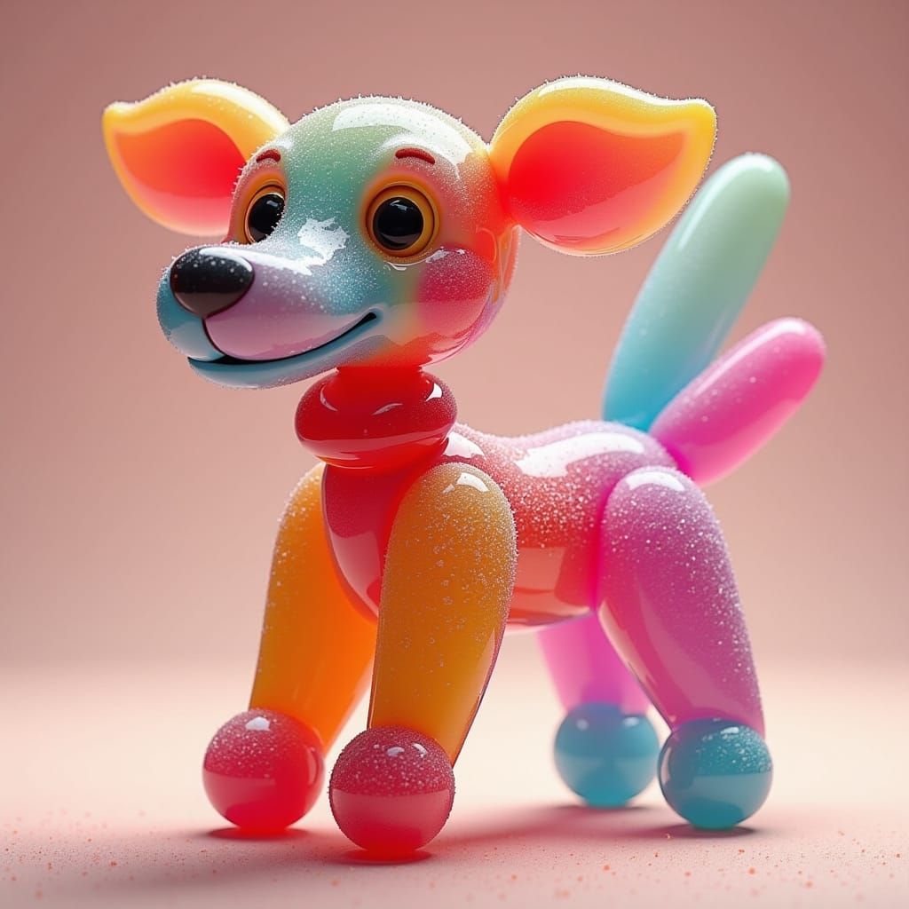 Magic Gummy Balloon Dog Art
