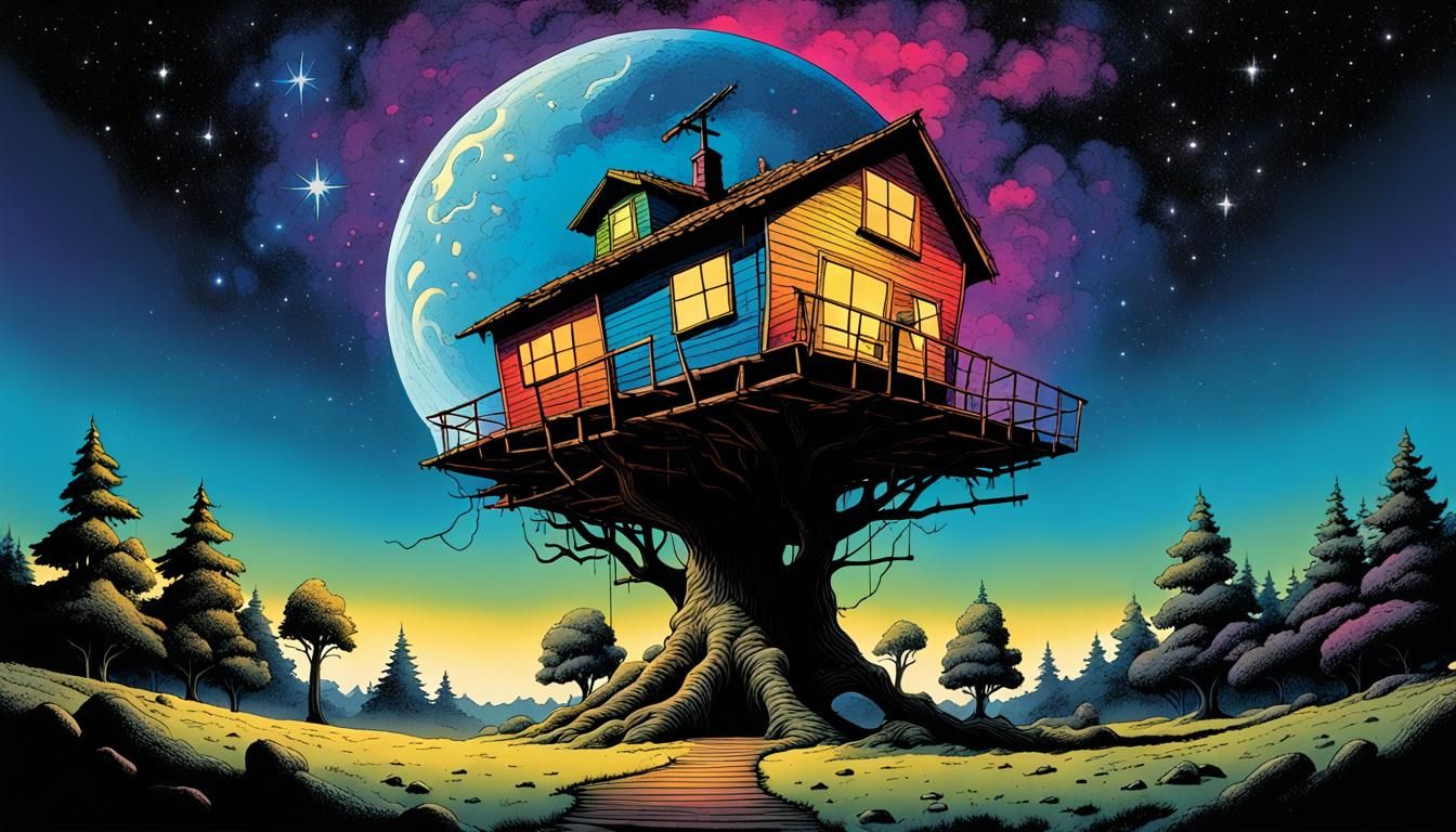 Cosmic Treehouse in Distorted Reality
