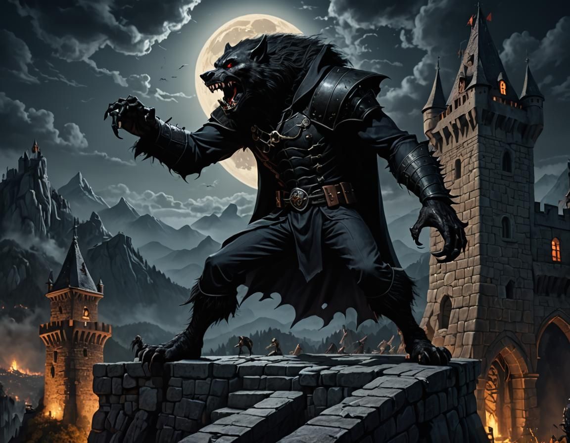 Dracula vs. Werewolf: Gothic Art Battle