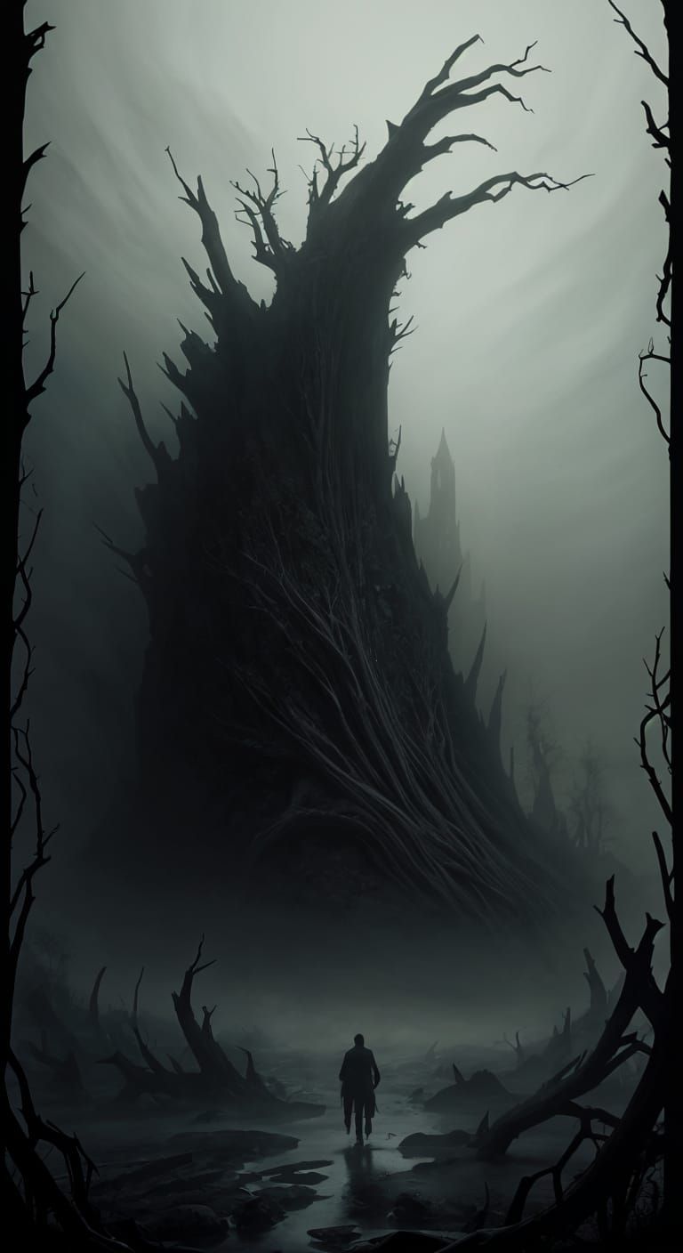 Ethereal Abode of Eternal Terror in a Haunting Misty Realm