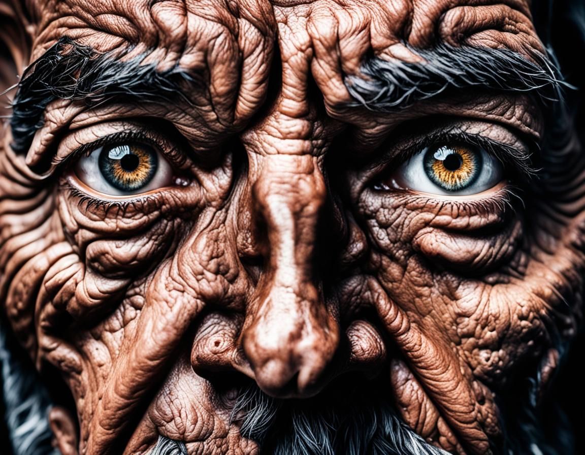 Taunting Inner Face in Hyperrealistic Style