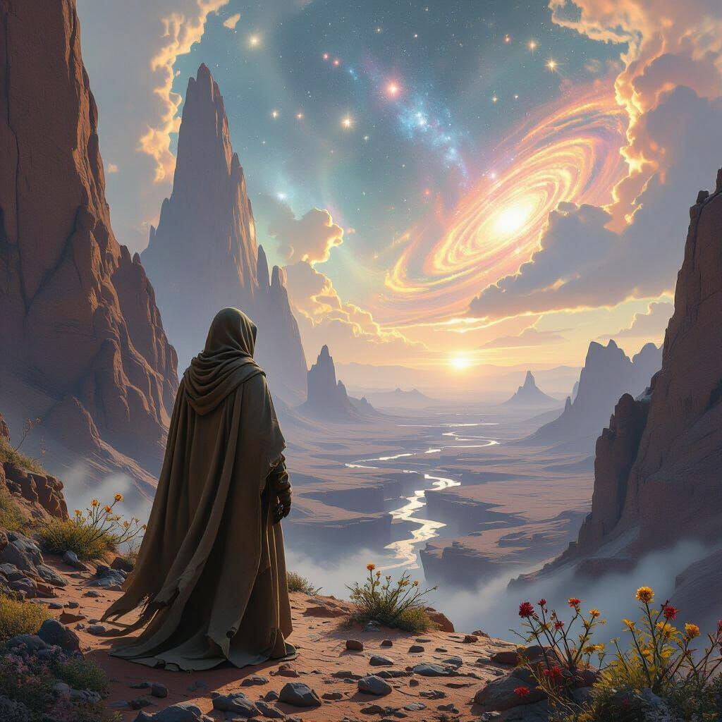 Crystalline Canyon Vista on Alien Planet