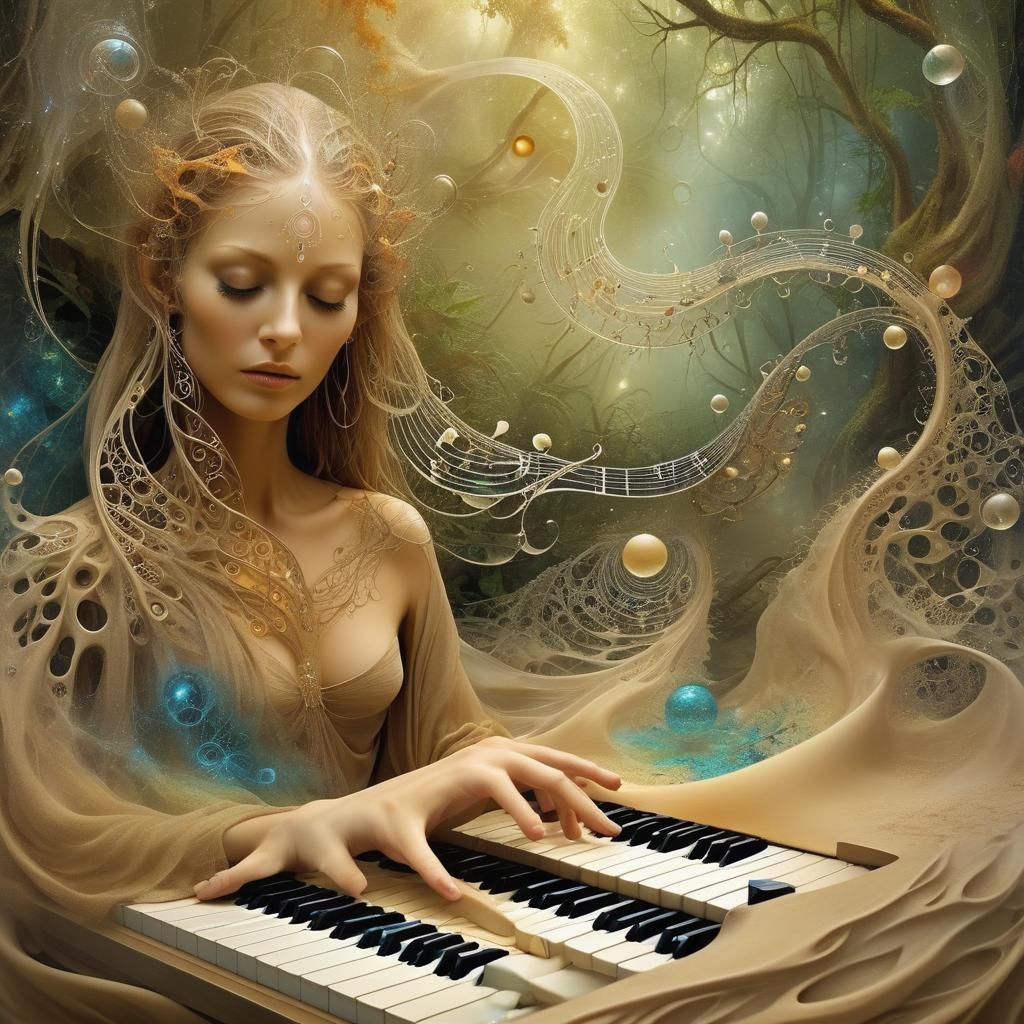 Surreal Piano Music in Mystical Jungle Dreamscape