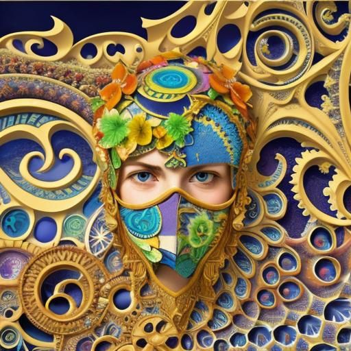 Colorful Fractal Vectors: Julia Mandelbrot Set