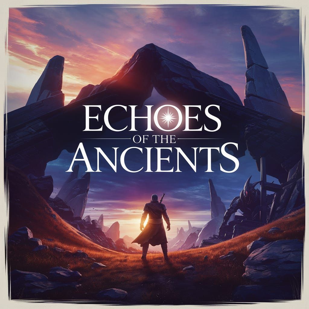 Hero in Alien Landscape: Game Cover Art