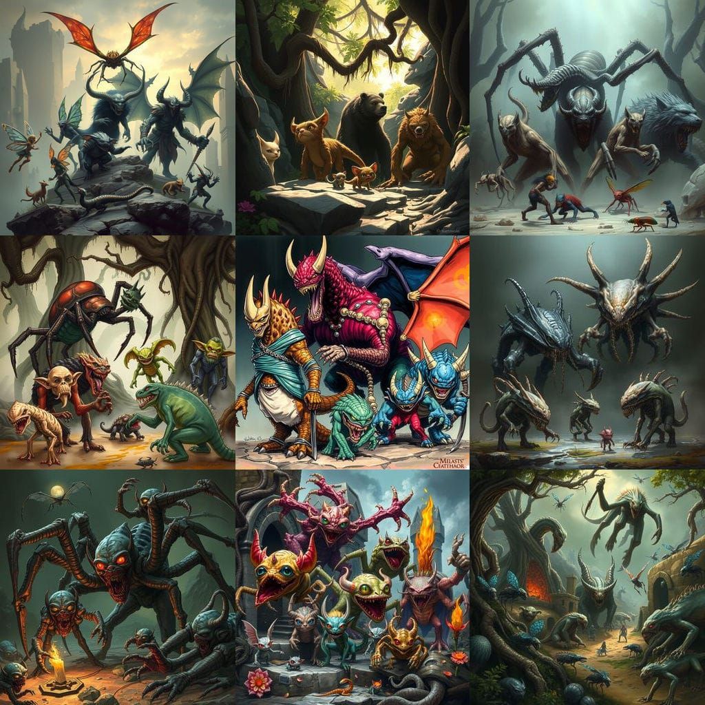 Fantasy Creatures in RPG Style