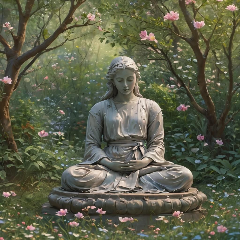 Delicate Flowers in Impressionist Oil Painting