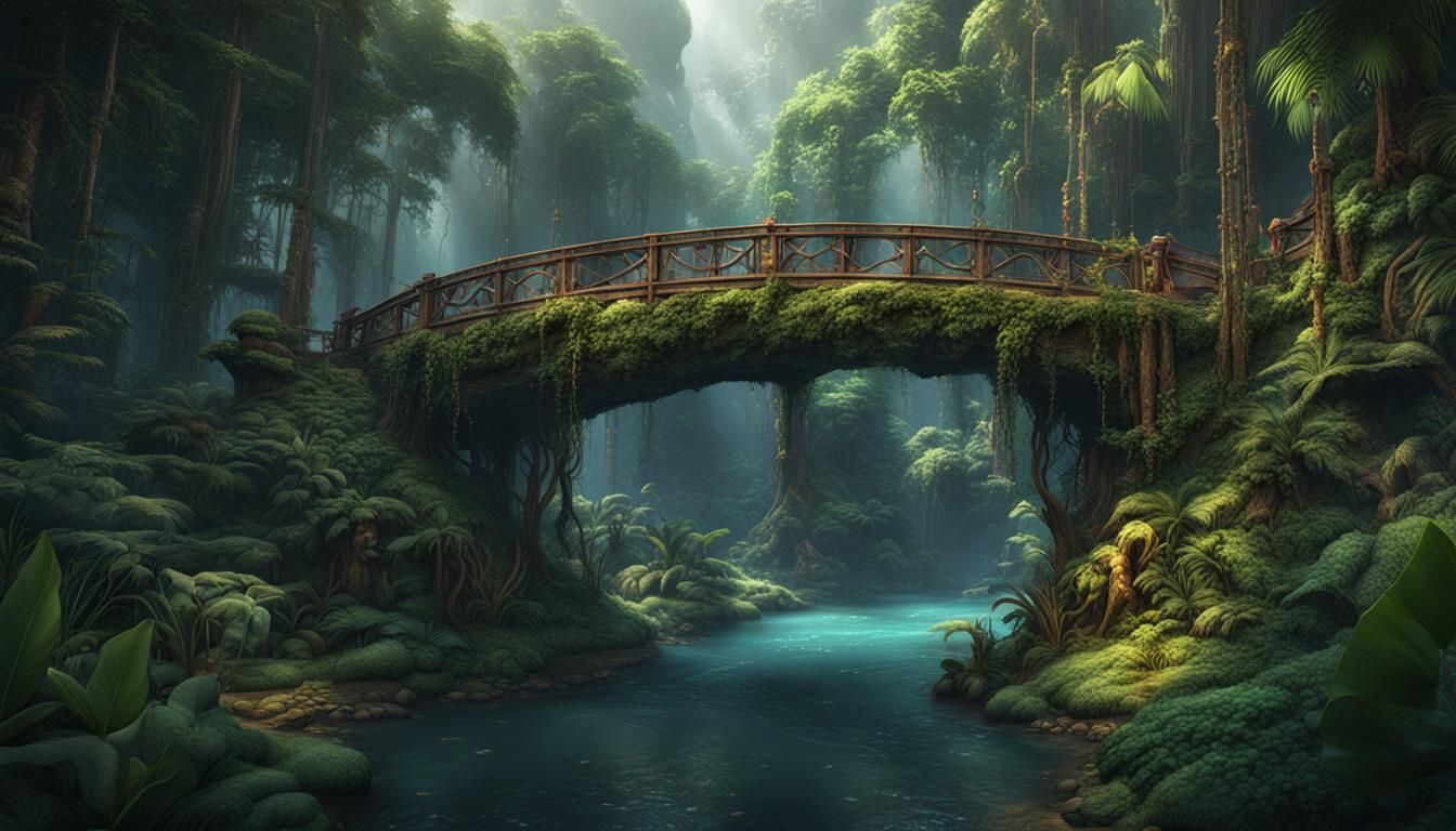 Jungle Bridge: Detailed Matte Painting in Unreal Engine