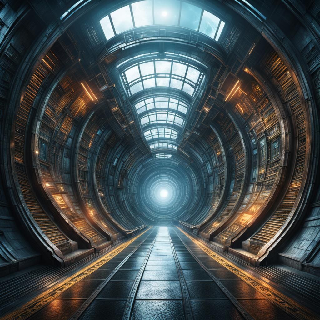 Epic Time Tunnel Digital Matte Painting
