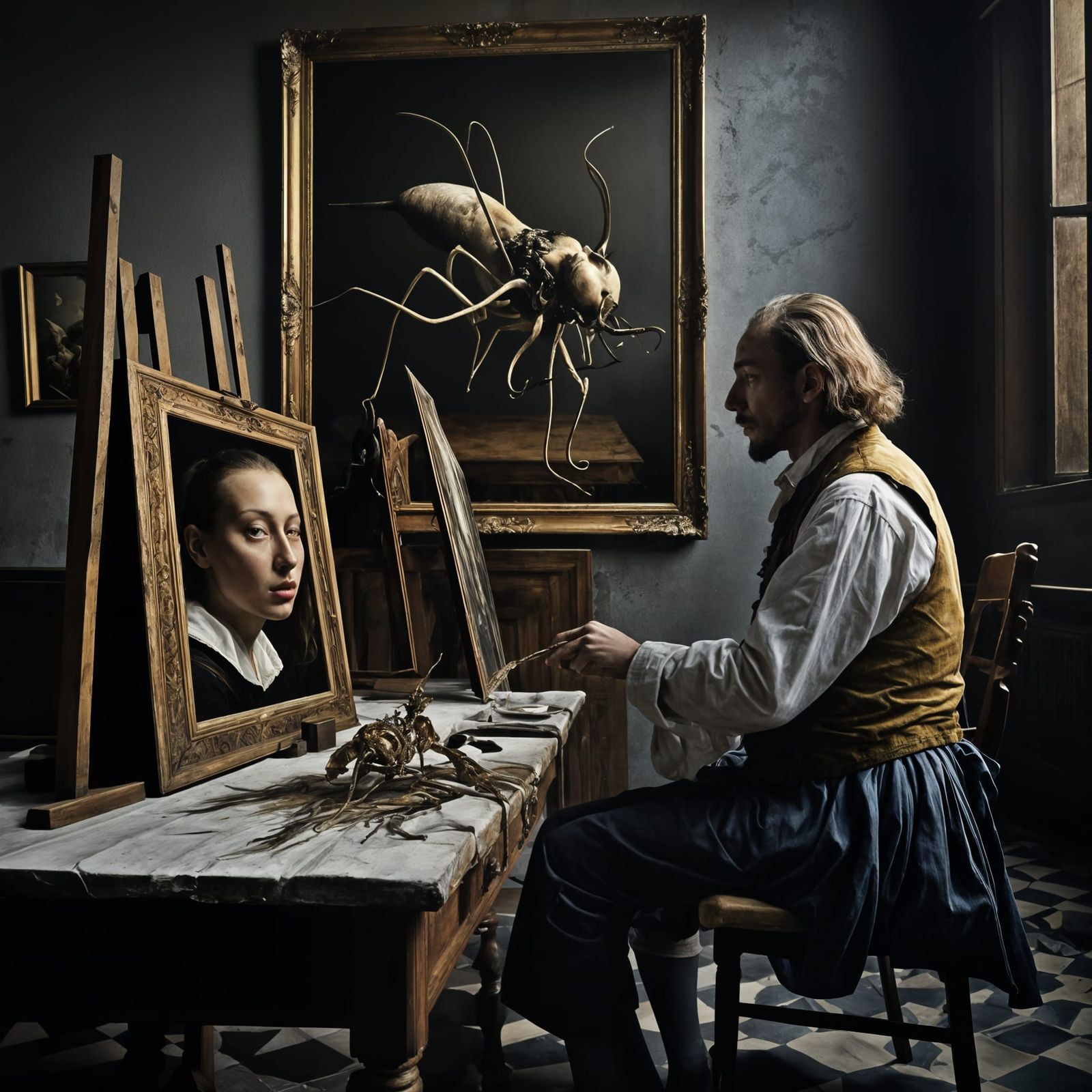 Surreal 17th Century Life in Bizarre Art Style