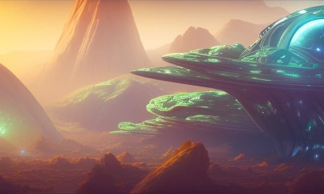 Exotic Alien Planet Concept Art in 8K