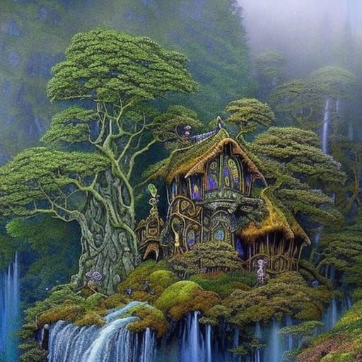 Elvish Treehouse Billboard: No Orcs Allowed