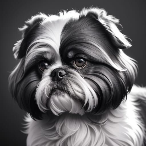 Shih Tzu intricate details, HDR, beautifully shot, hyperrealistic, sharp focus, 64 megapixels, perfect composition, high...
