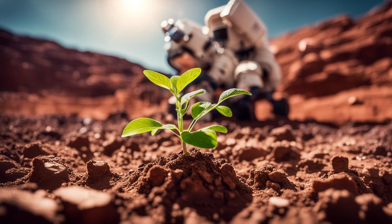 Astronaut's Discovery: Plant Life on Mars, Professional Phot...