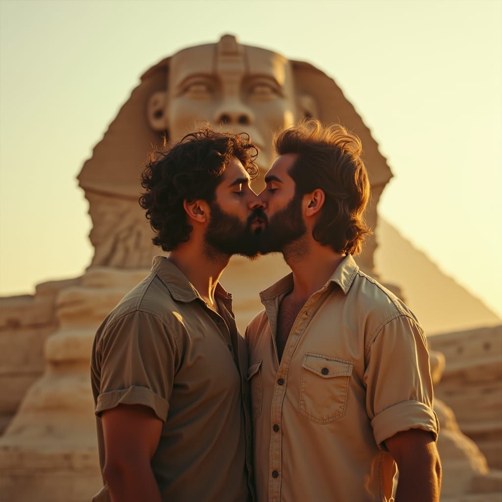 Kiss Before the Sphinx: A Cinematic Moment