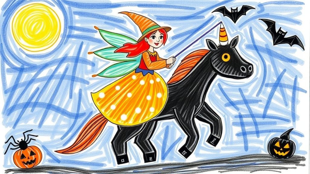 Badly drawn Crude, child-like drawing, crayons style,  winge...