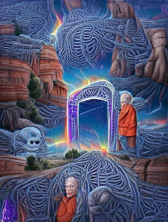 Psychedelic Void Portal in Visionary Art Style