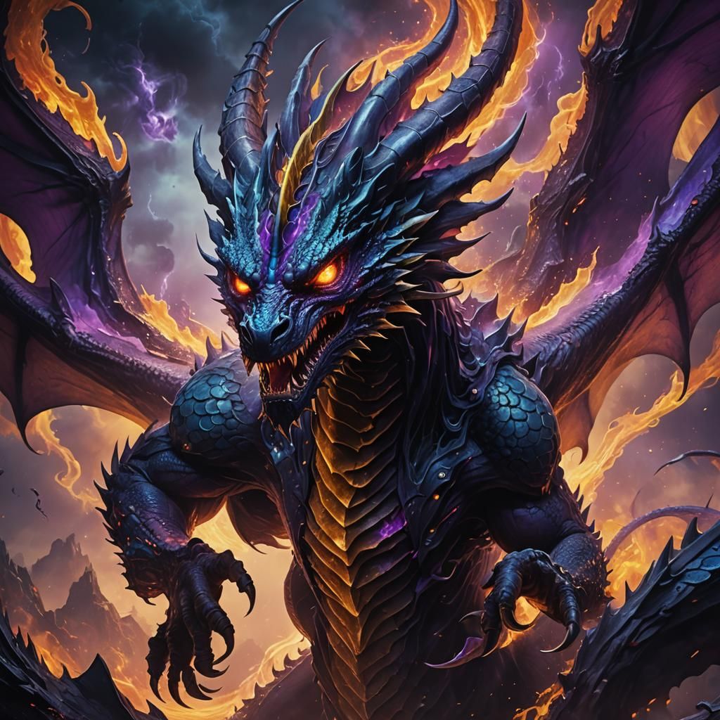 Monstrous Void Dragon Concept Art