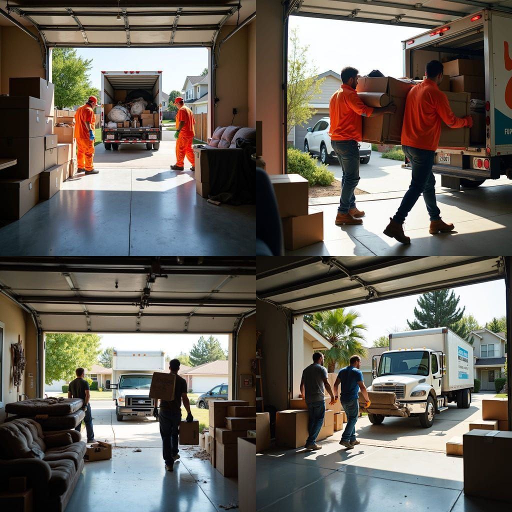 Hyper-Realistic Garage Clean-Up with Junk Removal Truck