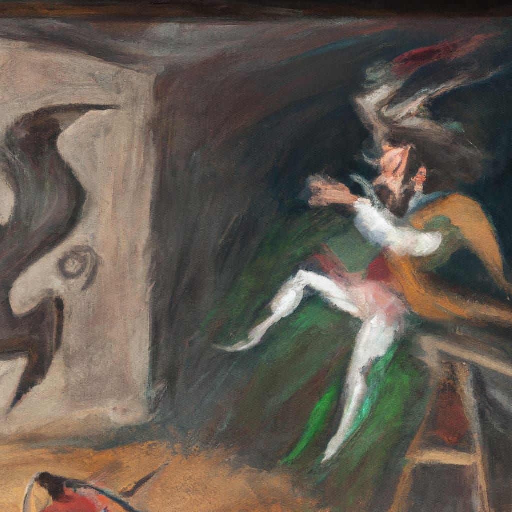 Don Quixote's Descent into Madness as Francis Bacon Painting