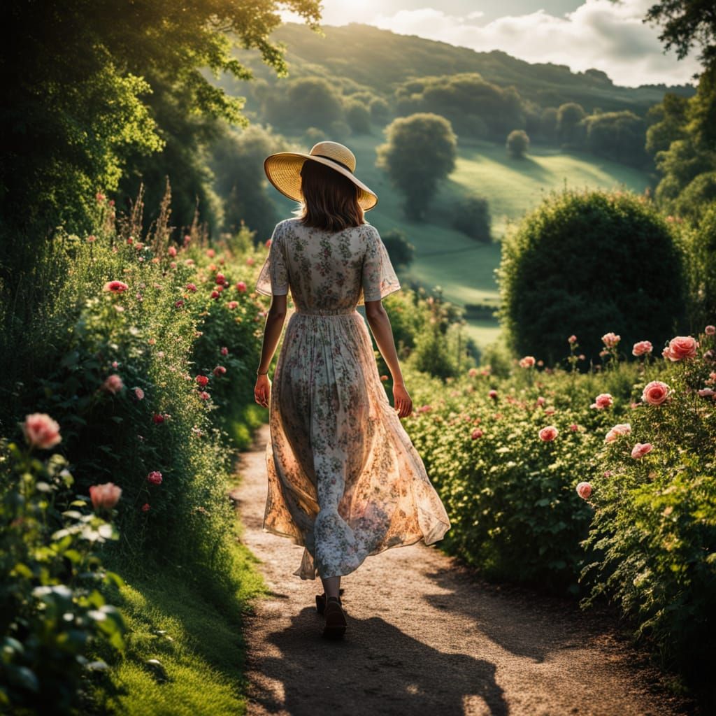 Serene English Countryside Scene in Hyperrealistic Detail