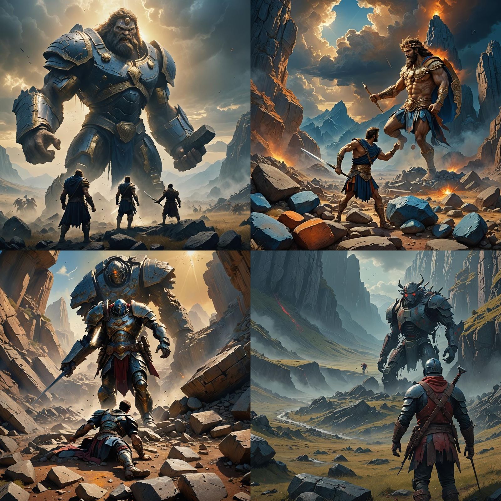 David Defeats Goliath: Detailed Matte Painting