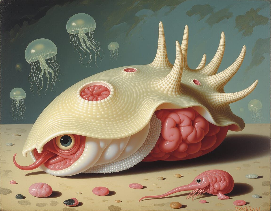 Horrific Sea Slug Mutant: A Surrealist Vision