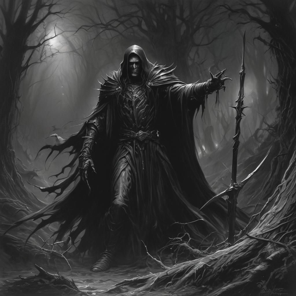 Grimdark Fantasy Art Illustration