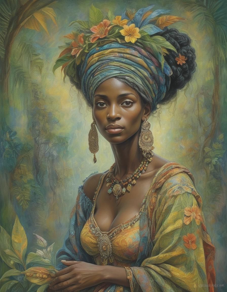 Impressionist Portrait of Gullah Geechee Woman