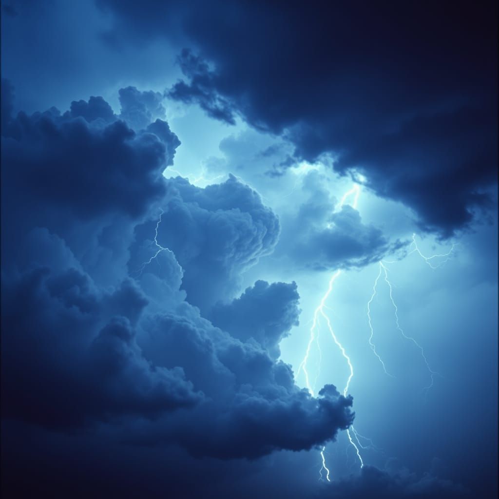 Electric Storm in Muted Cinematic Hues