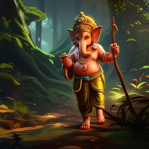 Ganesha in the woods