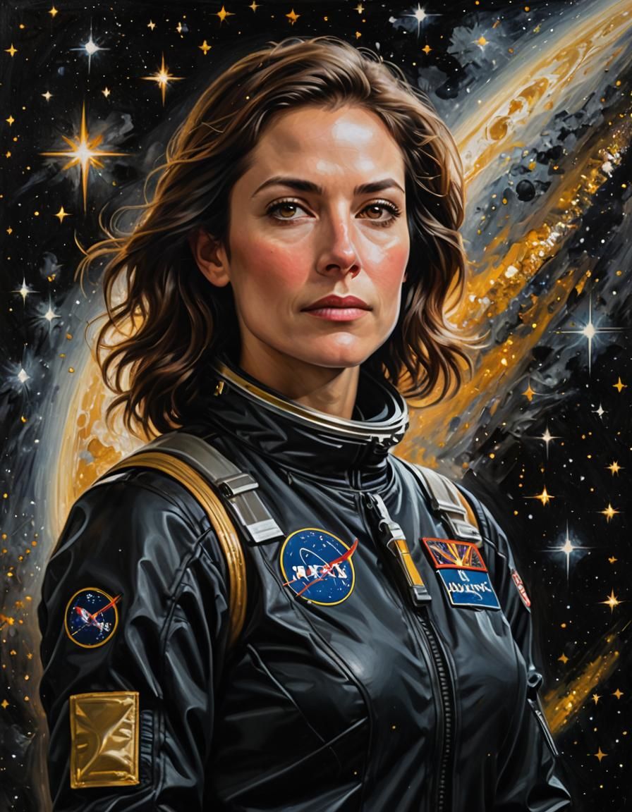 Astral Explorer: Hyperrealistic Portrait in Academicist Styl...