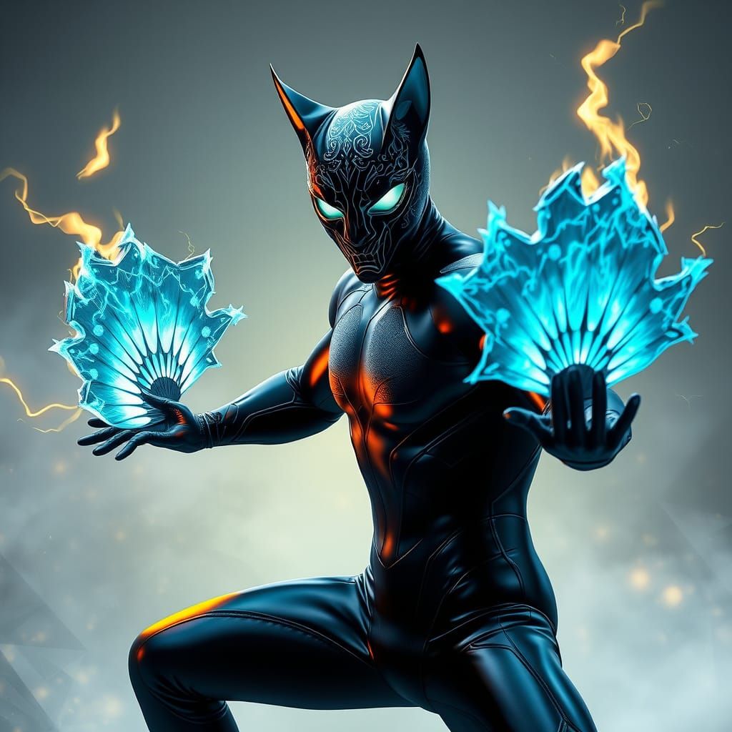 Dark Metahuman in Majestic, Iridescent Armor