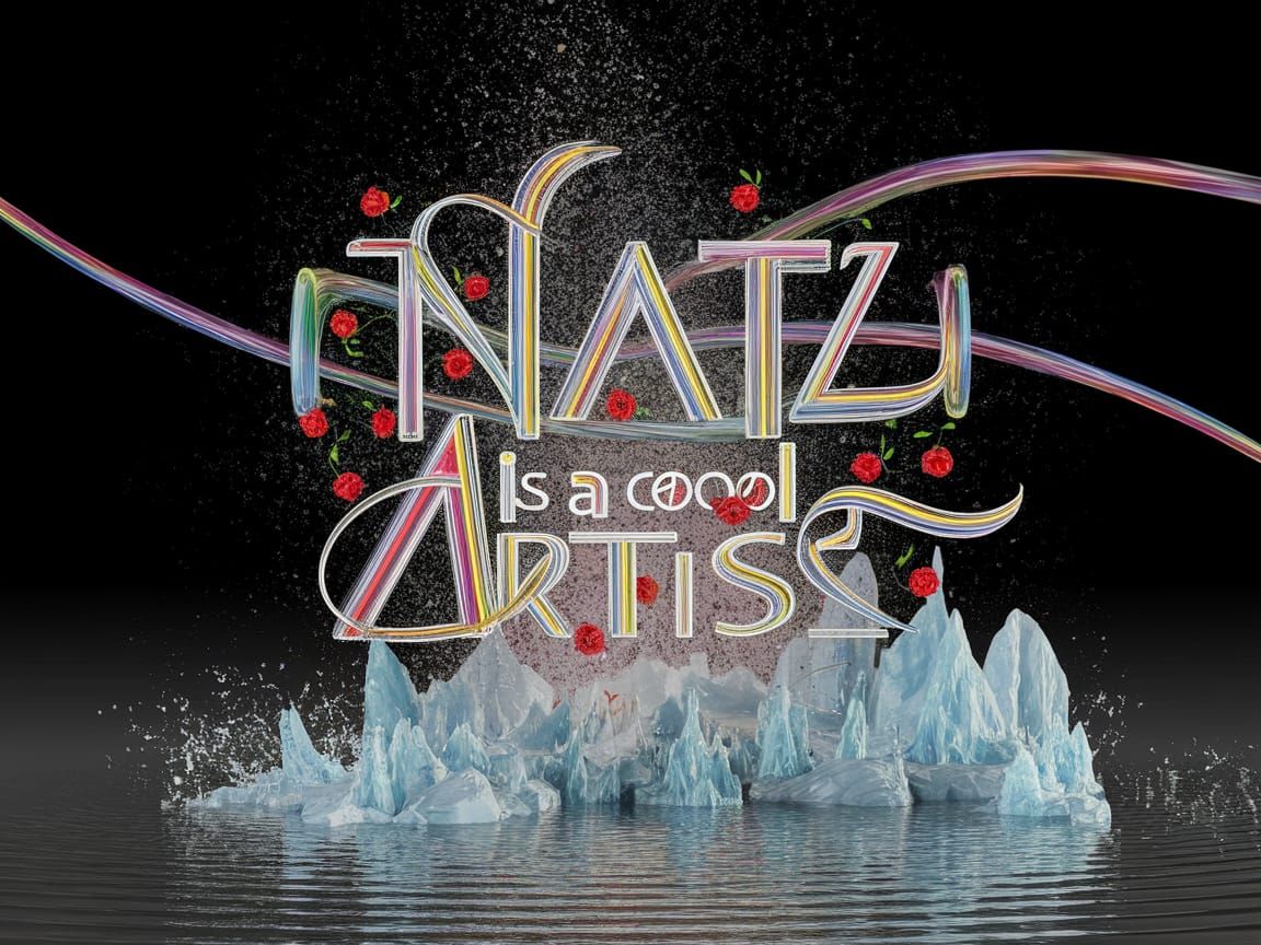 Идеаграма: = "Natz is a cool artist"  Абстракционизм