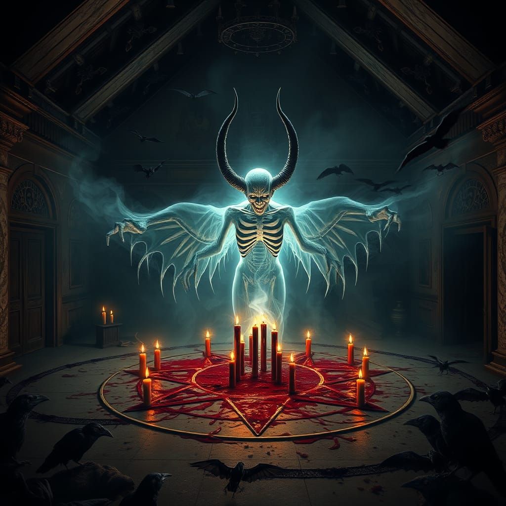 Beelzebub Ascends in a Pentagram of Flames